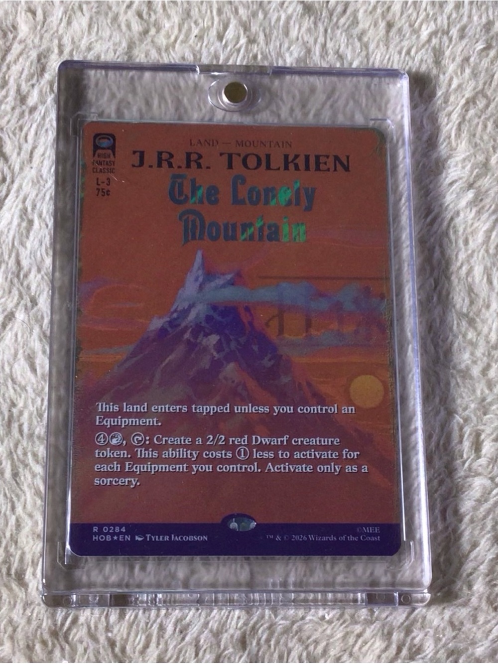 J.R.R. Tolkien The Lonely Mountain Card